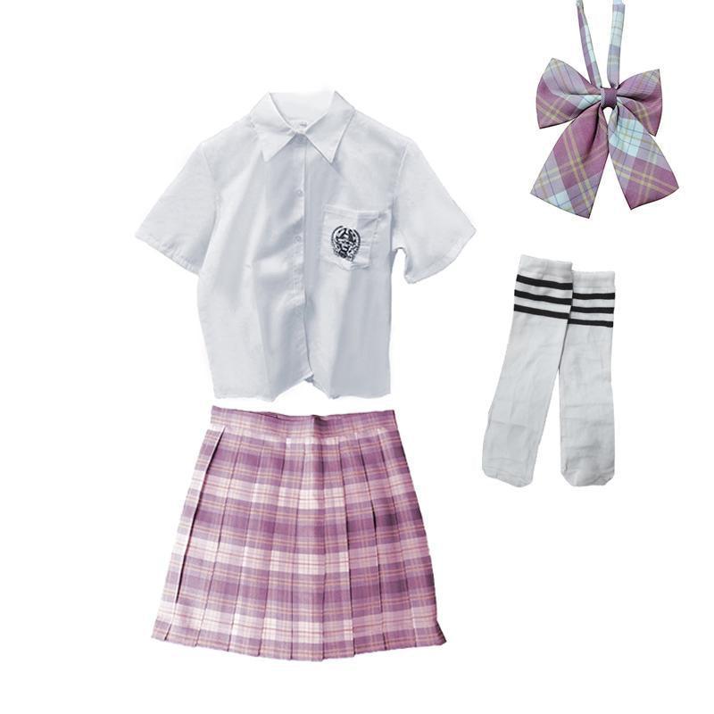 Women Girls School Pleated Skirt Summer High Waist  Tartan Short Skirt AU Stock - L