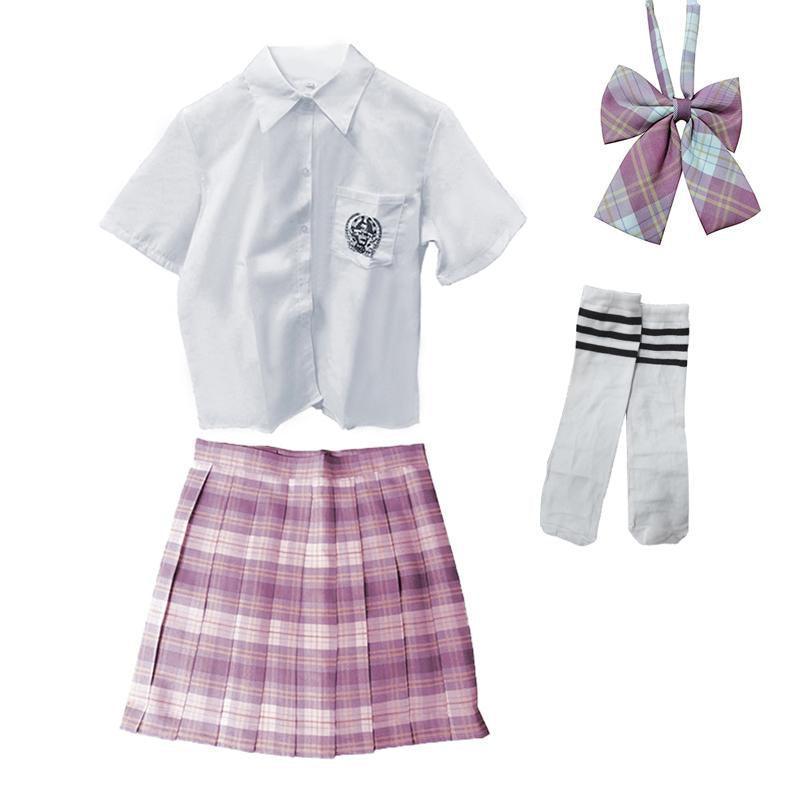 Women Girls School Pleated Skirt Summer High Waist  Tartan Short Skirt AU Stock - L