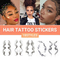 Hairline Edge Tattoo Stickers - Curly Fringe Decals for Women Styling - 10