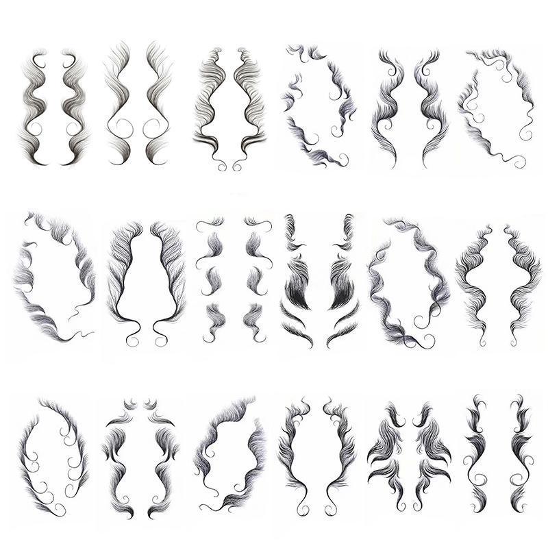Hairline Edge Tattoo Stickers - Curly Fringe Decals for Women Styling - 9