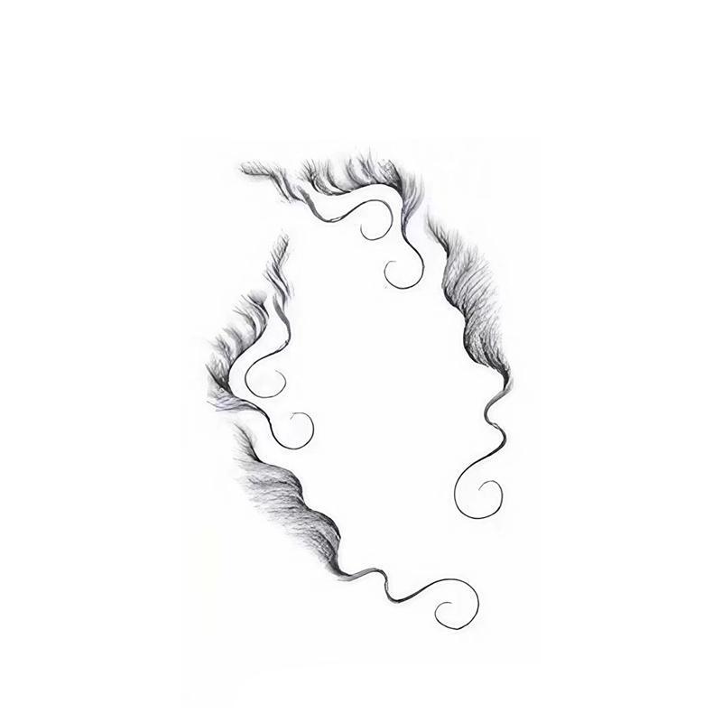 Hairline Edge Tattoo Stickers - Curly Fringe Decals for Women Styling - 9