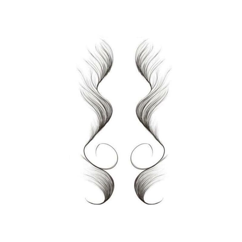 Hairline Edge Tattoo Stickers - Curly Fringe Decals for Women Styling - 1