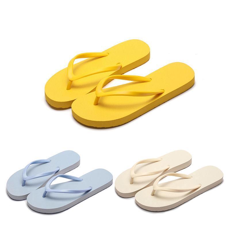 Slippers For Women Casual Fashion Bohemian Beach Shoes Flip Flops Flat Shoes - Light Blue