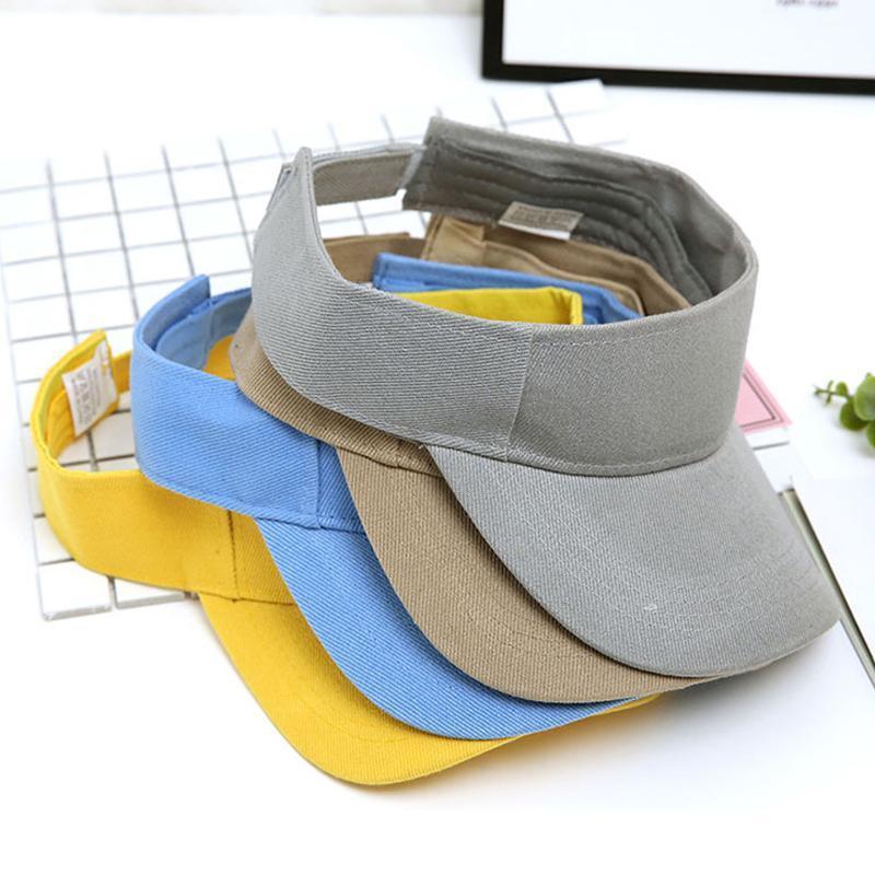 Women Adjustable UV Protection Sport Visor Cap Beach Sun Hat New Stylish Design - White