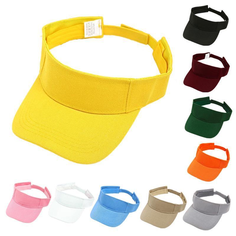 Women Adjustable UV Protection Sport Visor Cap Beach Sun Hat New Stylish Design - Khaki