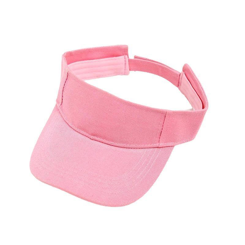 Women Adjustable UV Protection Sport Visor Cap Beach Sun Hat New Stylish Design - Wine Red