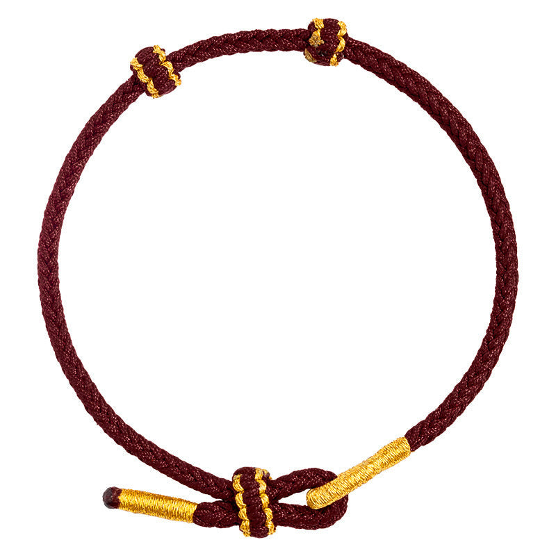Hand-woven Knotted Red Rope Adjustable Size For Lovers Bracelet Jewelry Gifts