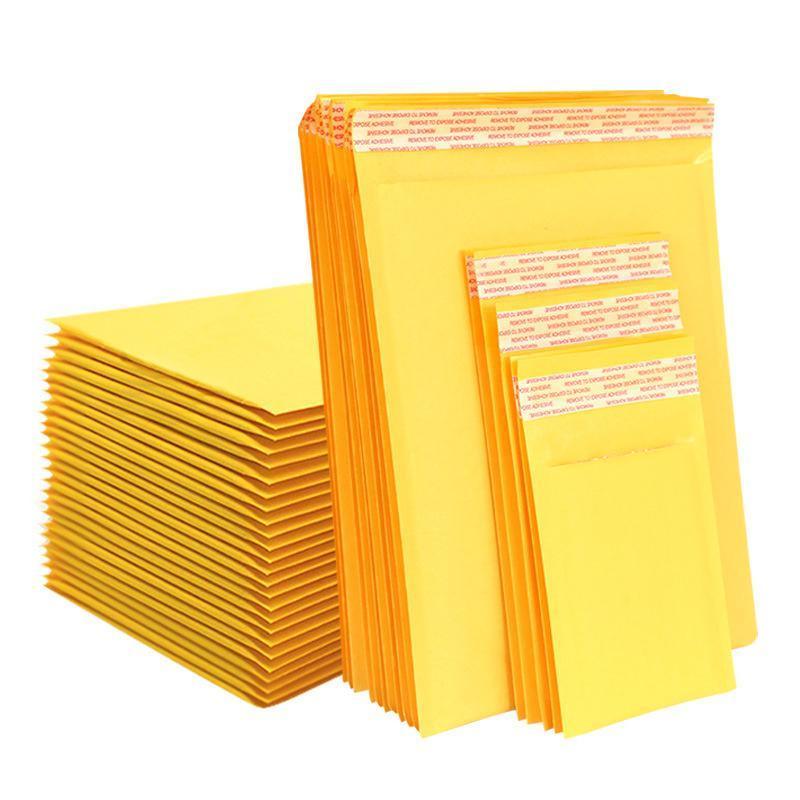 25PCS Poly Bubble Mailer Yellow Colour Multi-Size Plastic Padded Bag - 25PCS-11*12.5CM
