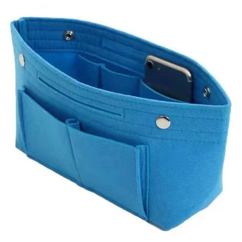 Travel Organiser Handbag Felt Bag Tote Insert Liner Purse Pouch Women 25*16*9Cm - Yellow