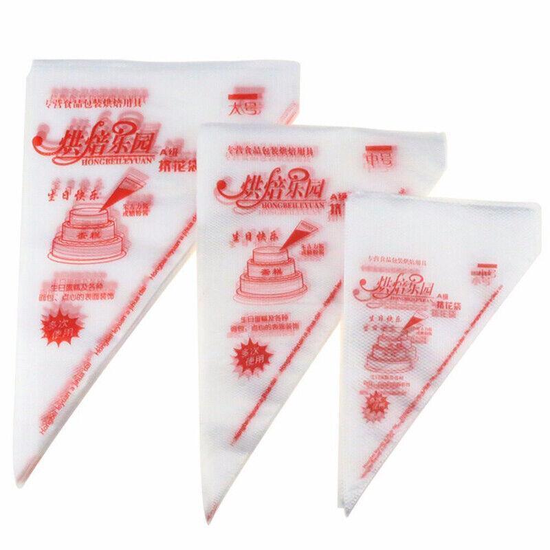 100-200Pcs Disposable Piping Bags For Cake Decor Icing Frosting Piping Nozzles - Yellow (Thick)-Small *100 PCS