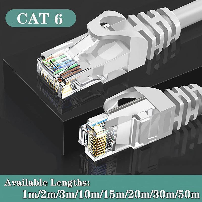 Fast Ethernet Network Cable CAT6 1000Mbps Internet RJ45 1 2 3 10 15 20 30 50m - 1M