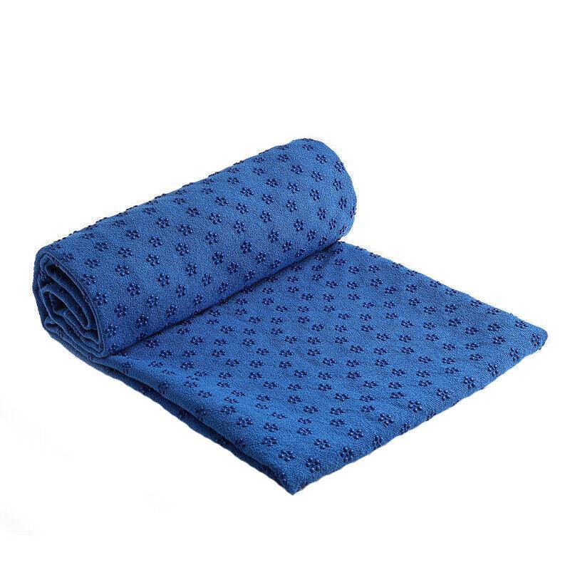Non Slip Yoga Towel Mat Microfiber Fitness Gym Exercise Blanket with Carry Bag - Orange