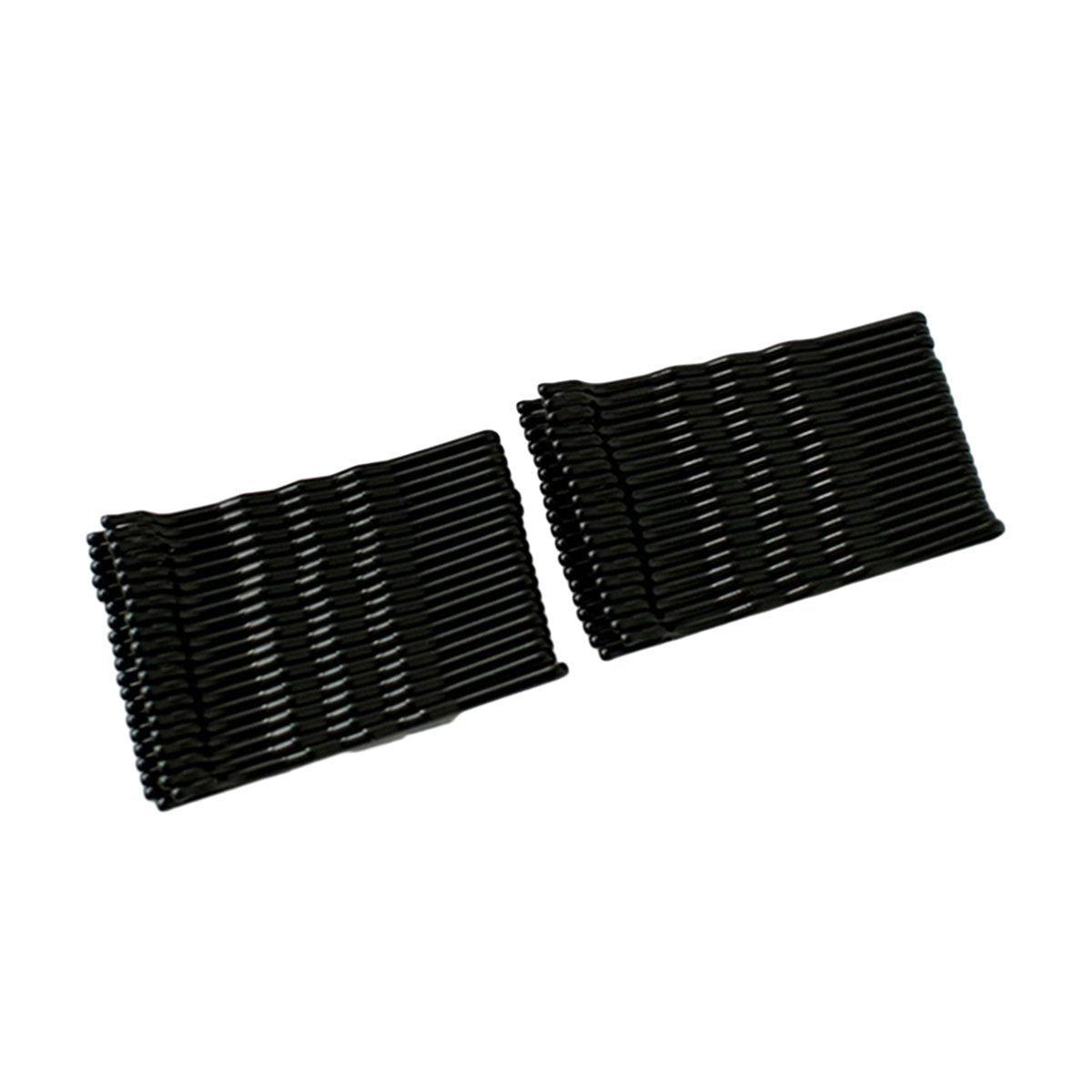 40 PCS Short Black Waved Hair Pins Bobby Pins Grips Salon Dance Hair Accessories - Long Wave Clip