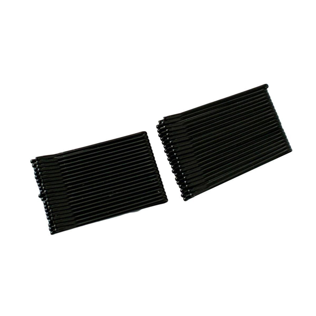 40 PCS Short Black Waved Hair Pins Bobby Pins Grips Salon Dance Hair Accessories - Long Curved Clip