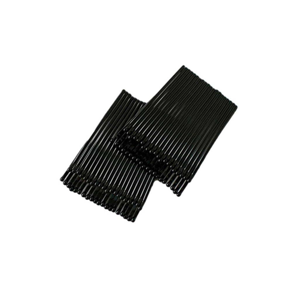 40 PCS Short Black Waved Hair Pins Bobby Pins Grips Salon Dance Hair Accessories - Long Curved Clip