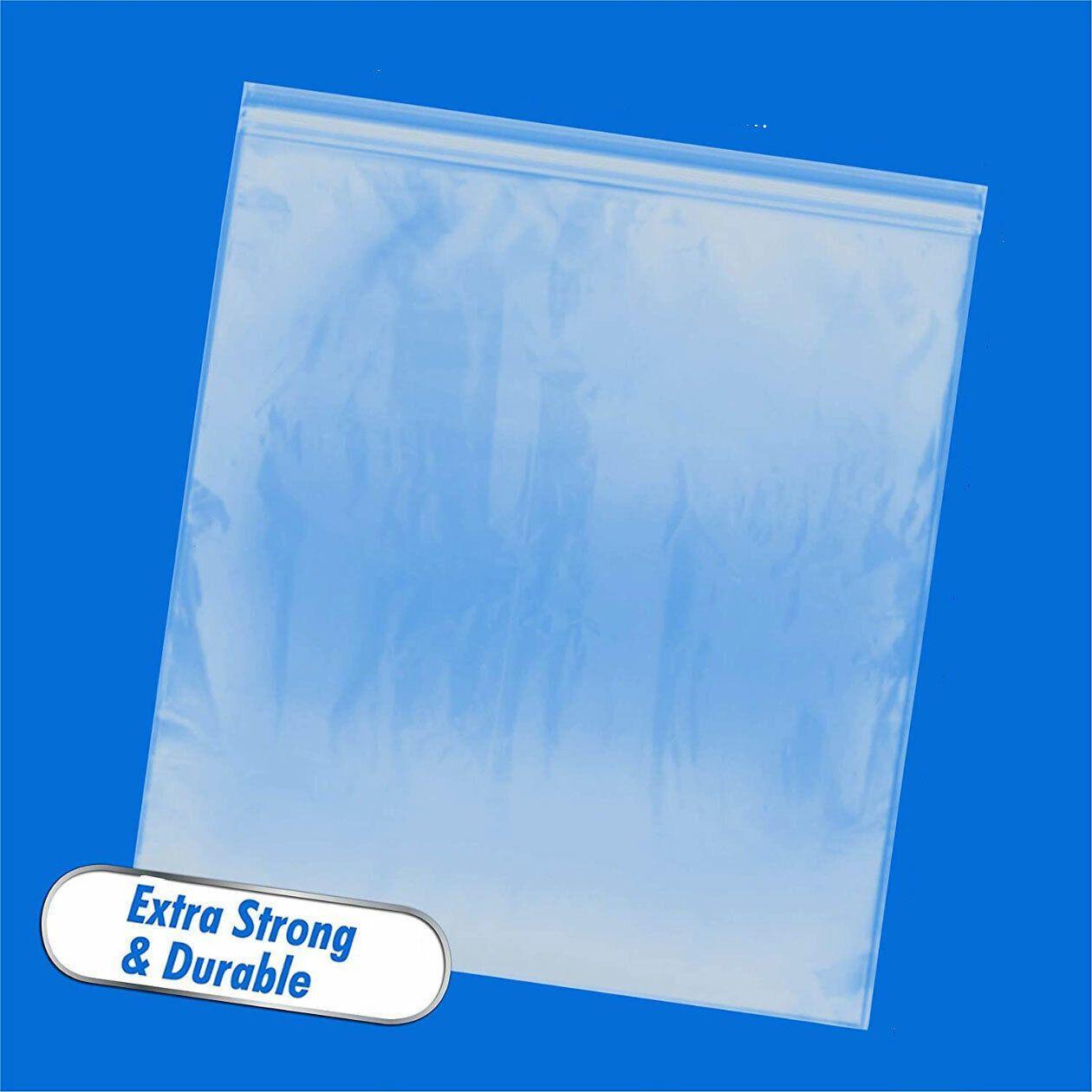 10/100PCS Thick Resealable Ziplock Bags in 12 Sizes Zip Lock Plastic Bags - 20x28cm-100pcs