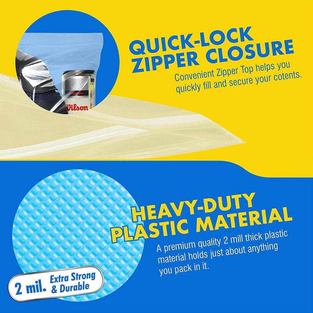 10/100PCS Thick Resealable Ziplock Bags in 12 Sizes Zip Lock Plastic Bags - 4x6cm-10pcs