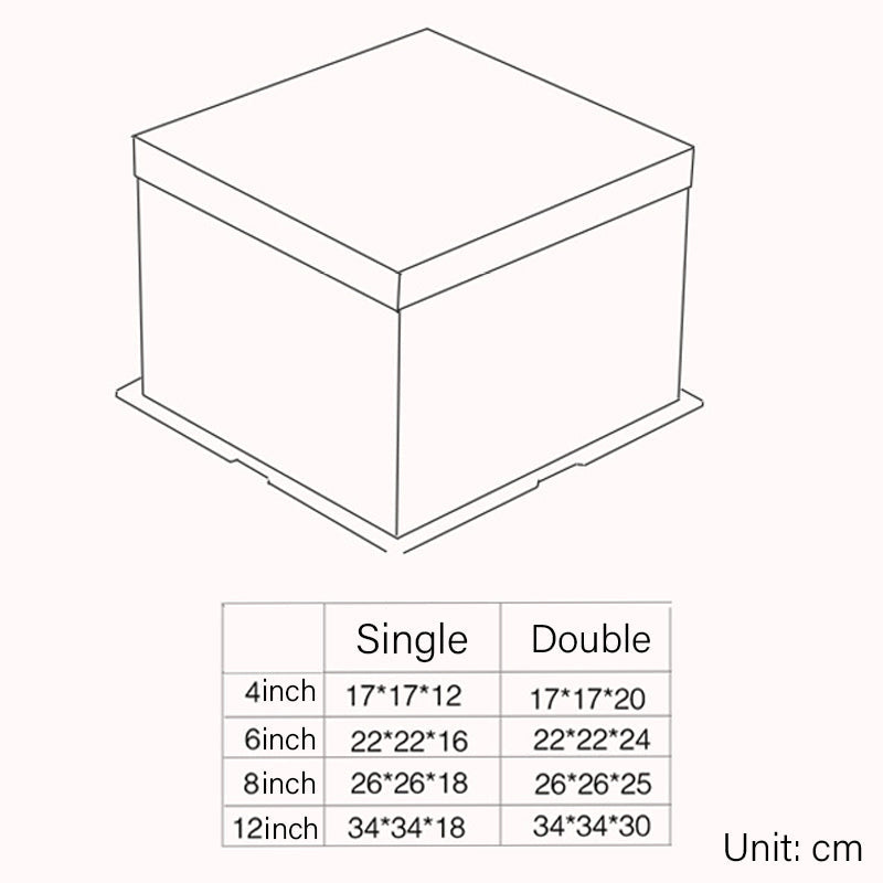 20 PCS Clear Treat Box Box Portable Cake Display Transparent Birthday Cake - 6 INCH(without ribbon)-Double