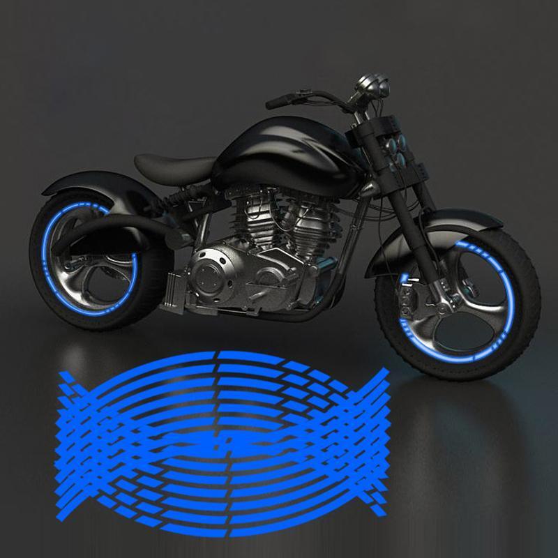 18inch Reflective Rim Tape Wheel Stripe Decal Trim Sticker For Car Motorcycle - Break-Reflective Orange