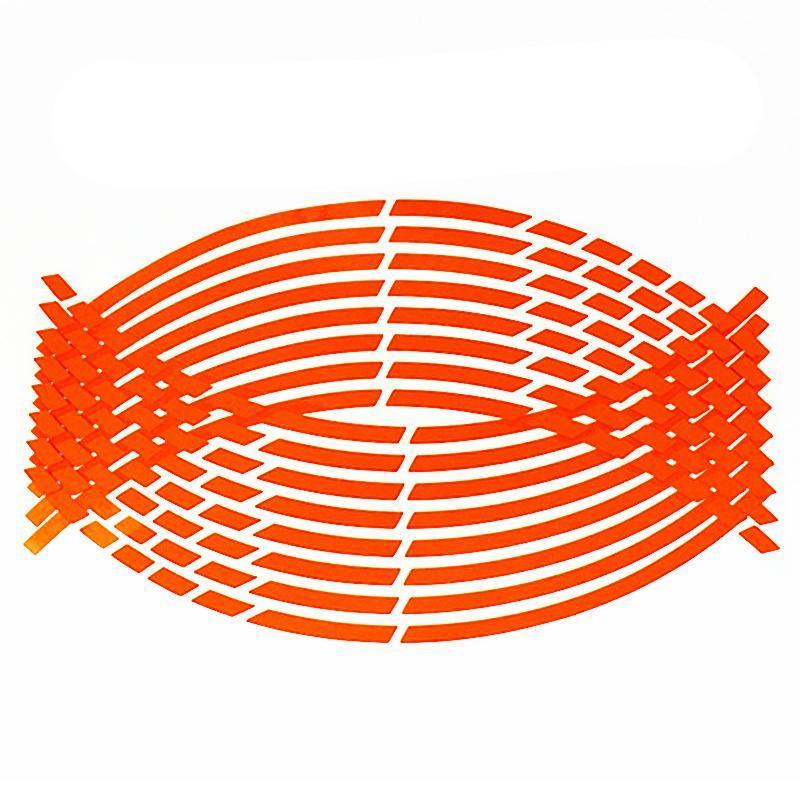18inch Reflective Rim Tape Wheel Stripe Decal Trim Sticker For Car Motorcycle - Break-Reflective Yellow/Gold