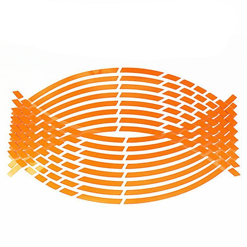 18inch Reflective Rim Tape Wheel Stripe Decal Trim Sticker For Car Motorcycle - Break-Reflective Green