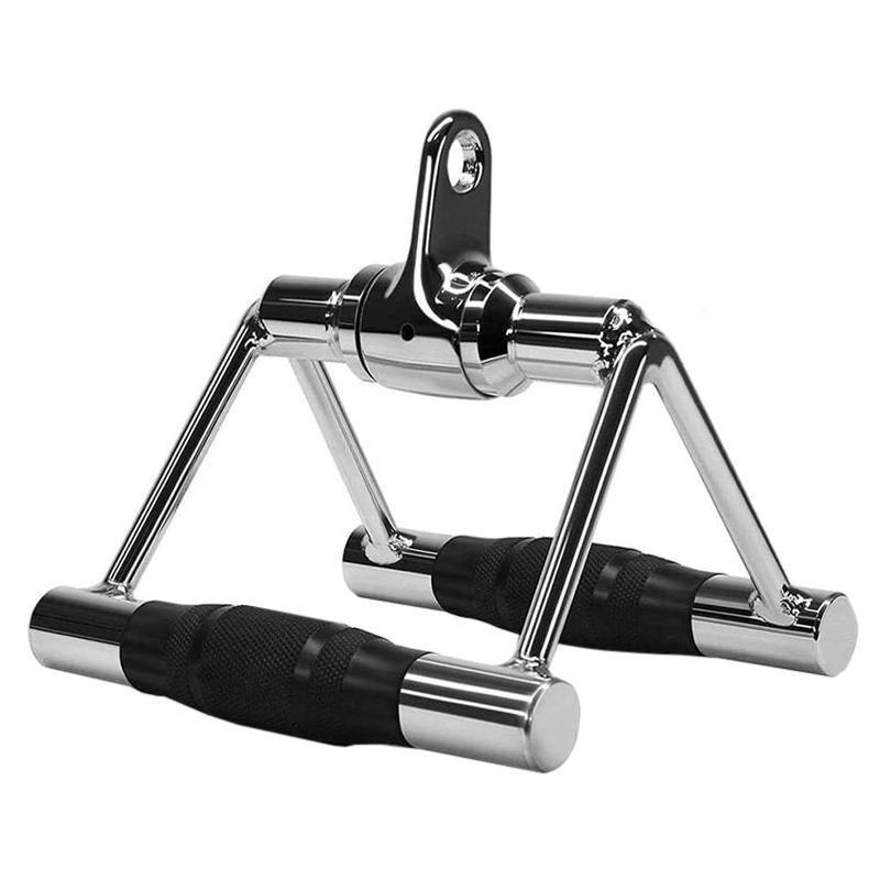 Cable Pulley Attachment Tricep Rope V Grip LAT Pull Down Gym Accessory - Revolving Straight Bar