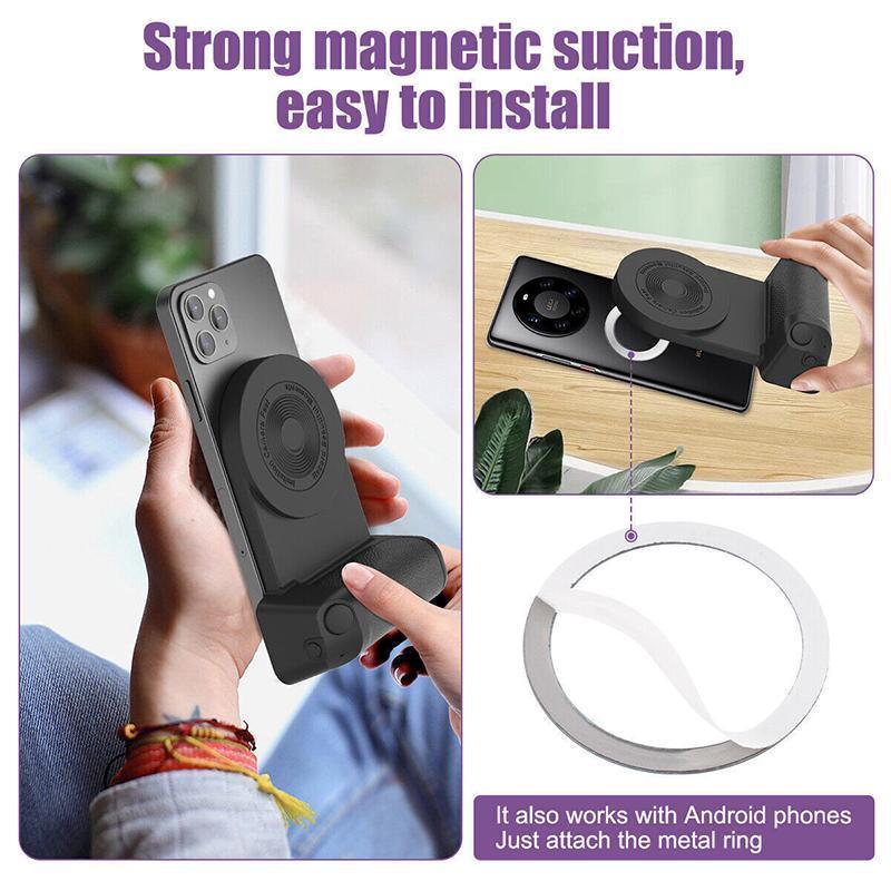 Bluetooth Camera Grip Handle for Phone Photography Bracket - Blue