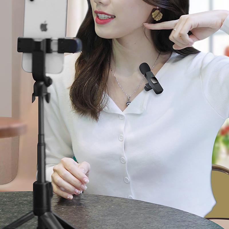 Wireless Lavalier Microphone Mini Mic For Android iPhone iPad Vlog Live Stream - Lightning For iPhone(One Microphone)