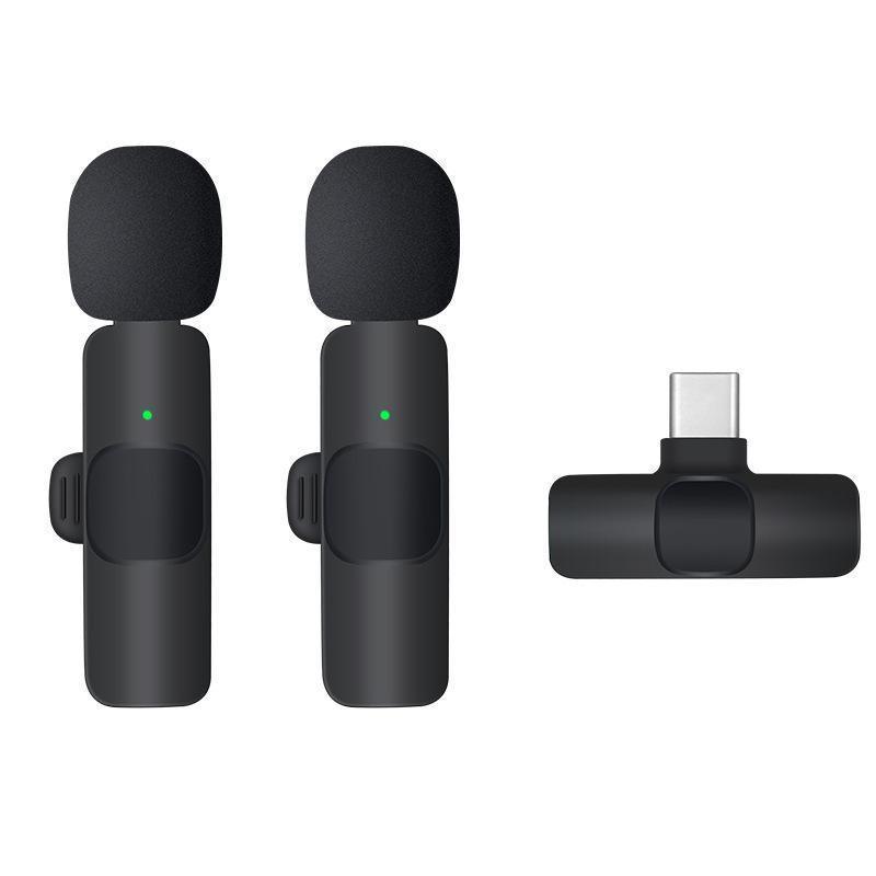 Wireless Lavalier Microphone Mini Mic For Android iPhone iPad Vlog Live Stream - Type-C to computer (Without Microphone)