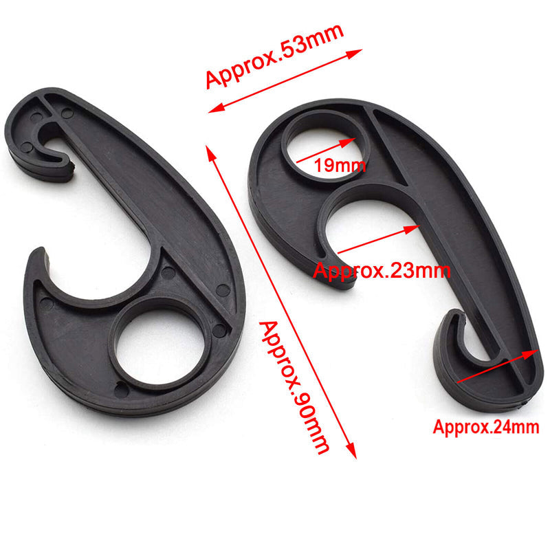 15/30pcs Heavy Duty Luggage Net Hooks Cargo Tie Down Straps Bungee Cord Clips - 15PCS