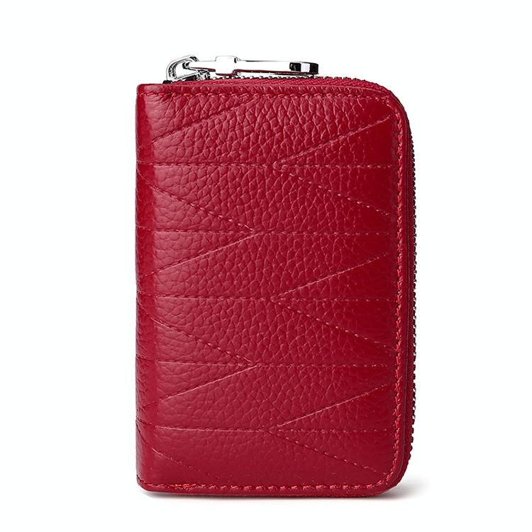 Women Anti Magnetic Leather Rfid Wallet - Aqua Blue