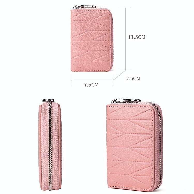 Women Anti Magnetic Leather Rfid Wallet - Aqua Blue