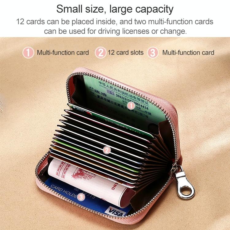 Women Anti Magnetic Leather Rfid Wallet - Aqua Blue