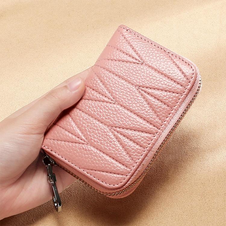 Women Anti Magnetic Leather Rfid Wallet - Aqua Blue