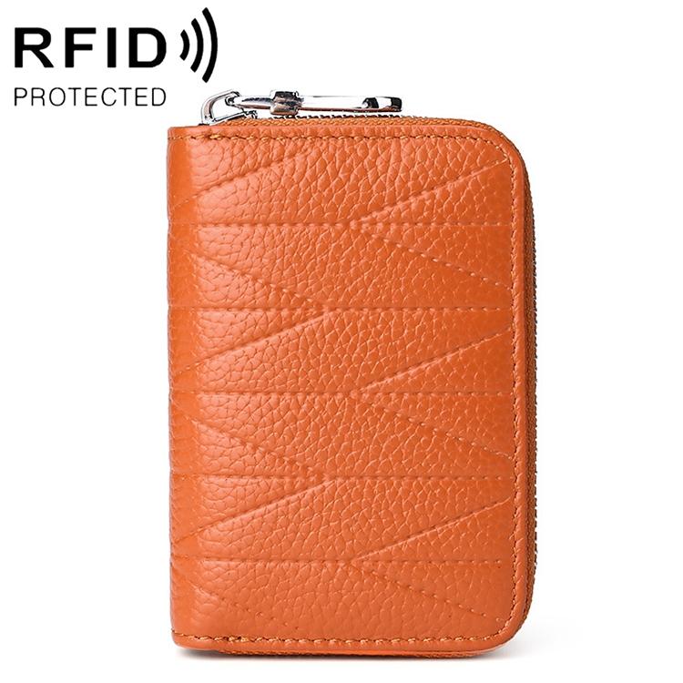 Women Anti Magnetic Leather Rfid Wallet - Aqua Blue