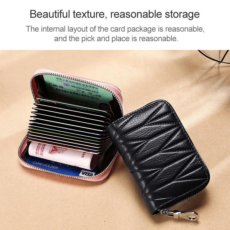 Women Anti Magnetic Leather Rfid Wallet - Aqua Blue
