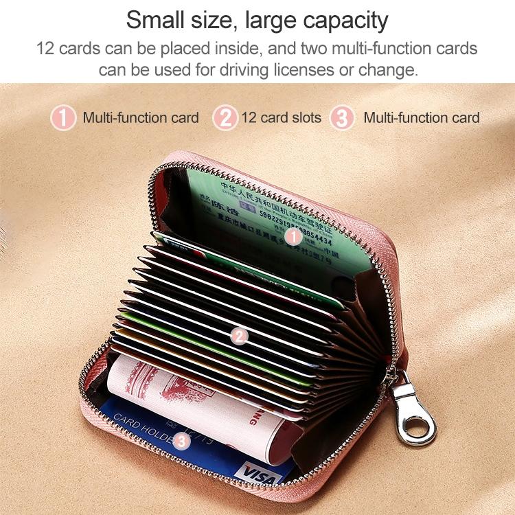 Women Anti Magnetic Leather Rfid Wallet - Aqua Blue