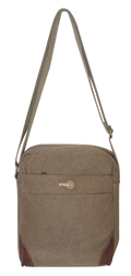 FIB Explorer Canvas Cross Body Travel Bag - Khaki