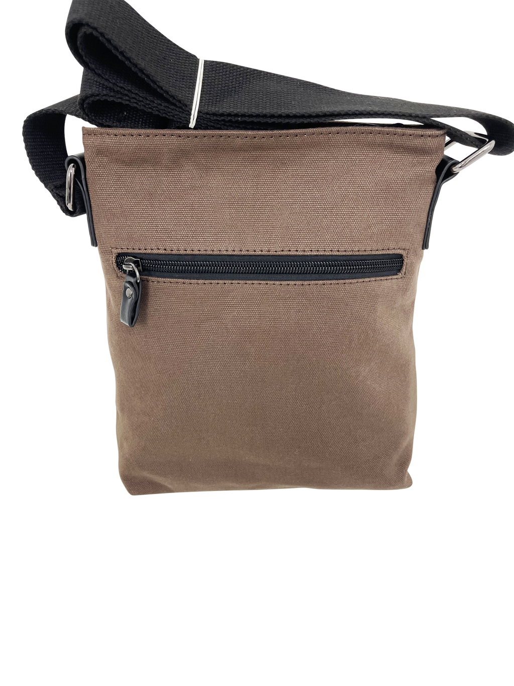 FIB Byron Canvas Sling Bag Shoulder Travel Cross Body - Brown