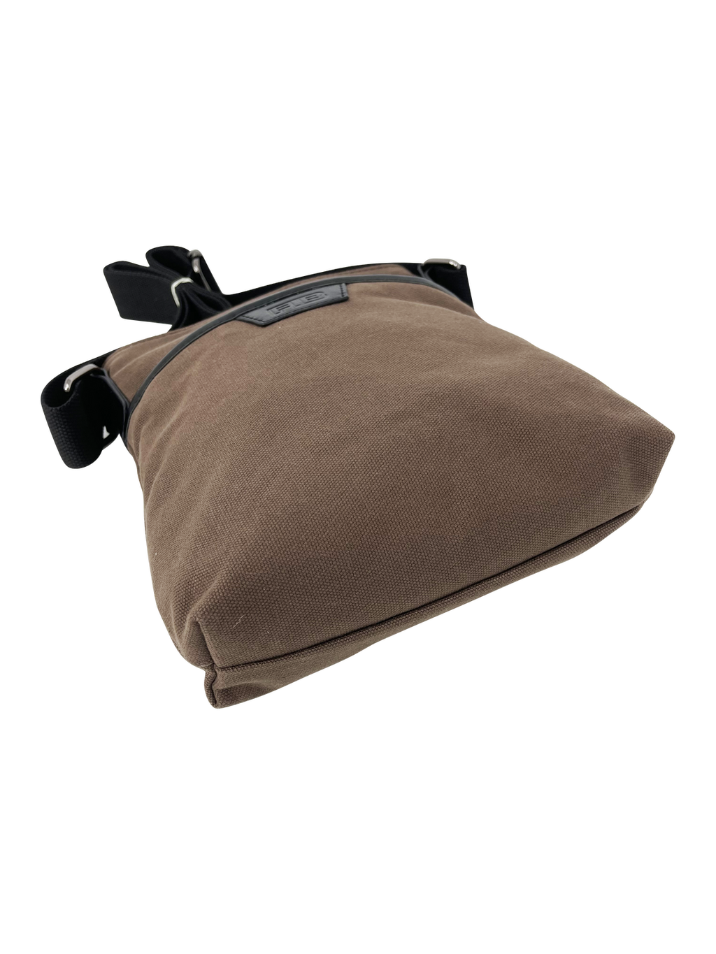 FIB Byron Canvas Sling Bag Shoulder Travel Cross Body - Brown