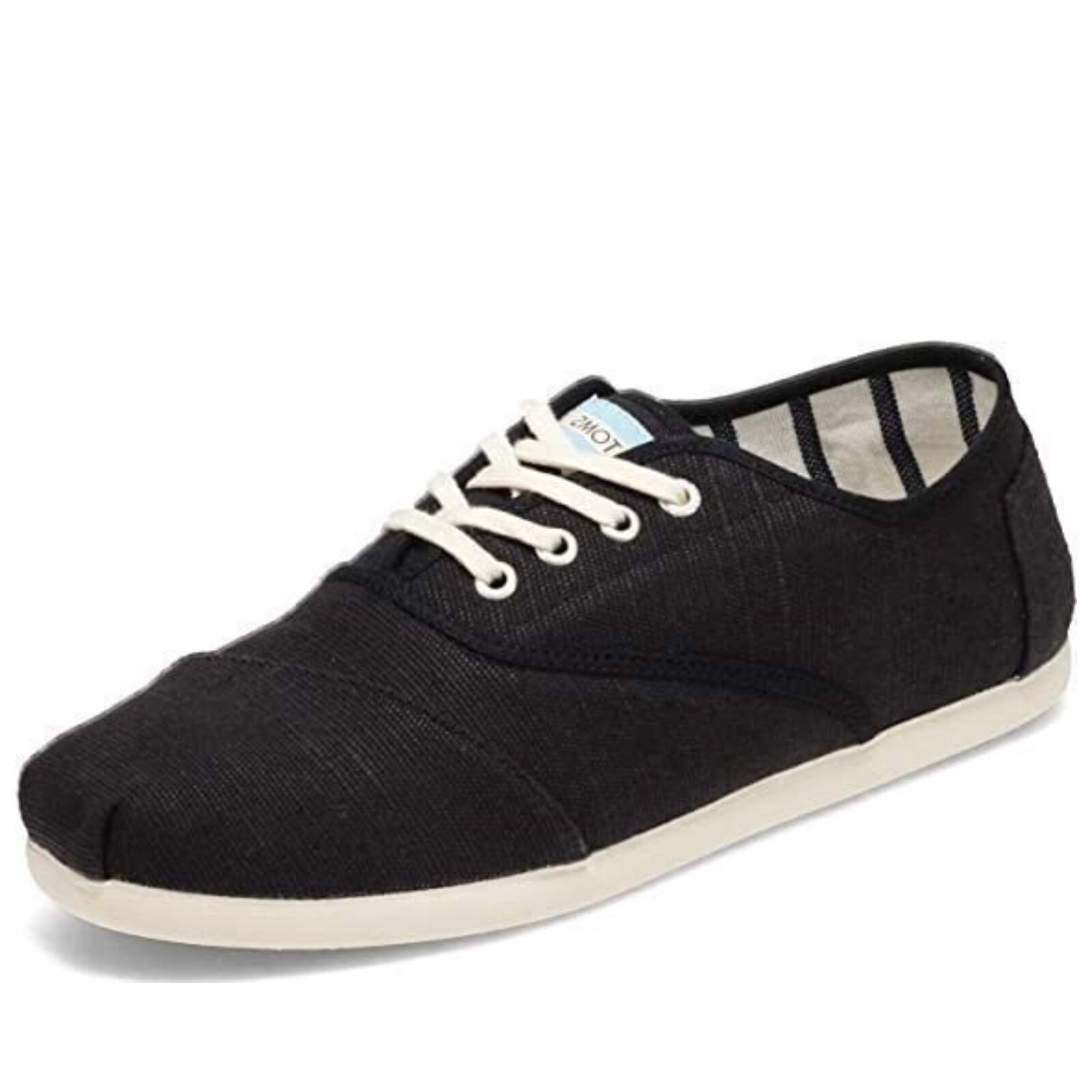 TOMS Heritage Mens Canvas Casual Shoes Sneakers Lace Up Low Cut - Black - US 11