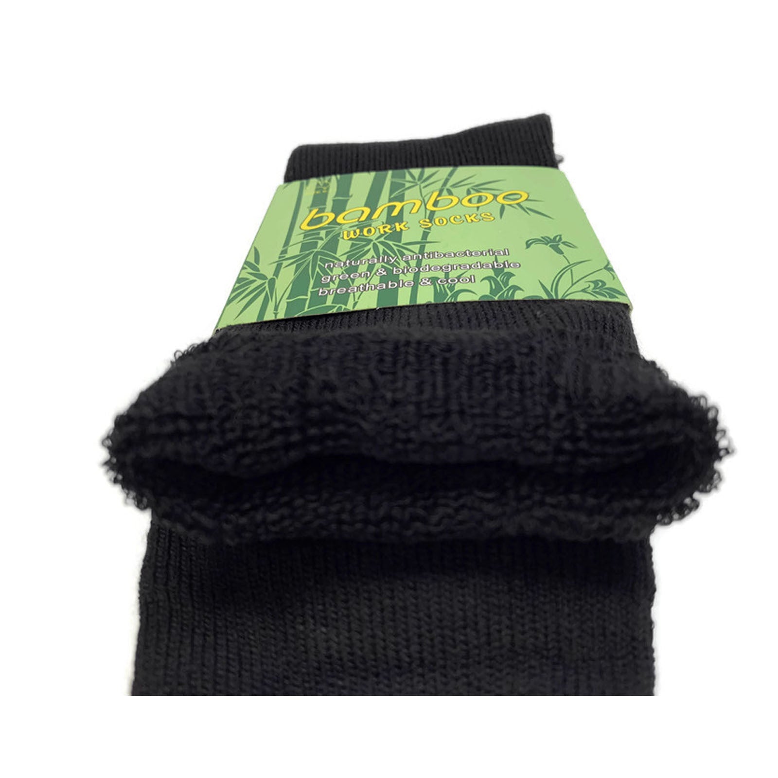 12 Pairs PREMIUM BAMBOO SOCKS Mens Heavy Duty Thick Work Socks Cushion BULK  - Black - 6-11