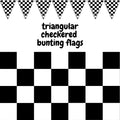 CHECKERED BUNTING FLAG Race Car Chequered Flag Banner Hanging Decoration Triangular - 43.2 Metres