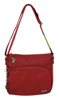 FIB Mens Crossbody Bag Satchel Adjustable Shoulder Strap Travel - Burgundy