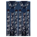 2x Mens Suspenders Braces Adjustable Strong Clip On Elastic Formal Wedding Slim - Army Camouflage