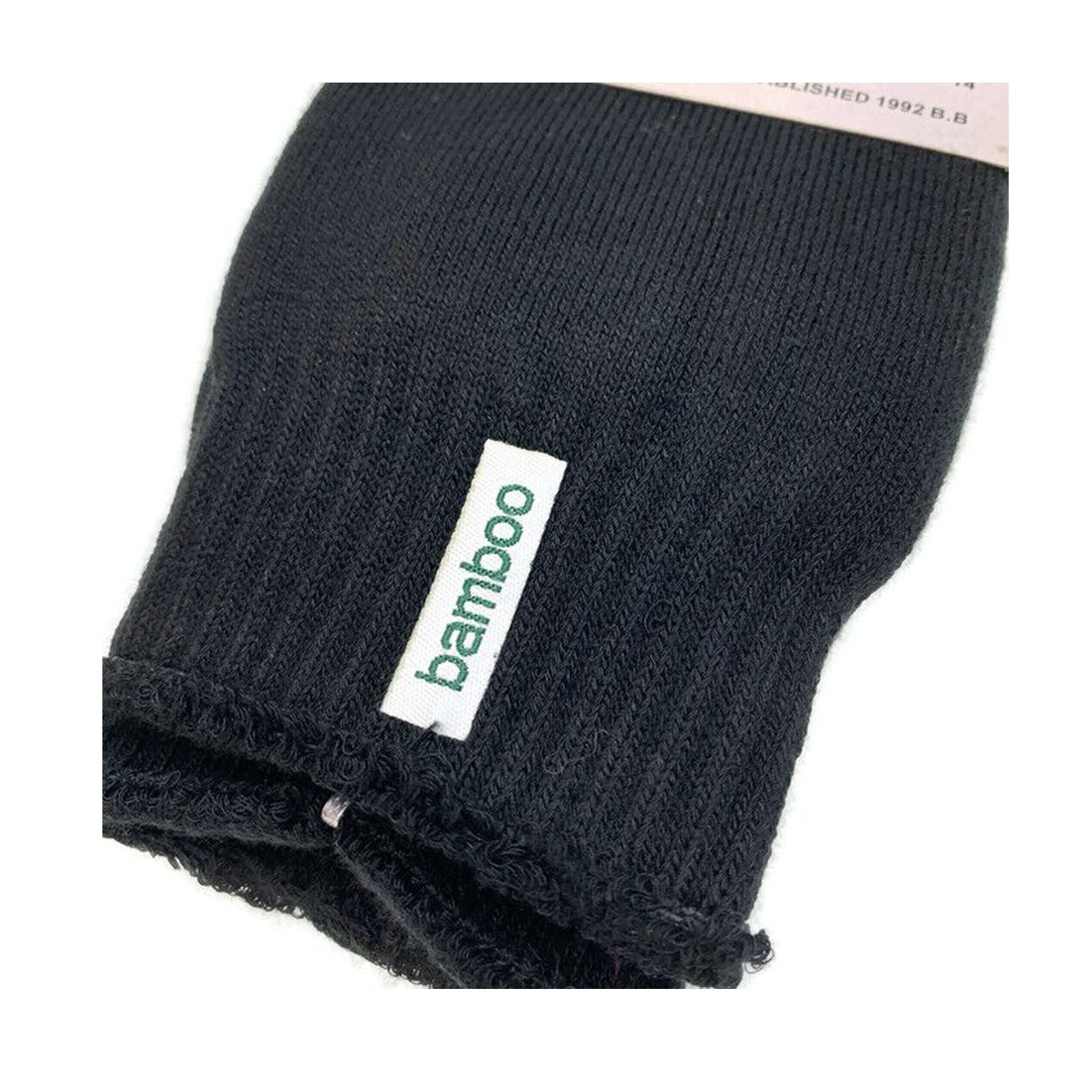 3 Pairs PREMIUM BAMBOO SOCKS Mens Heavy Duty Thick Work Socks BULK Cushion - Black - 7-11