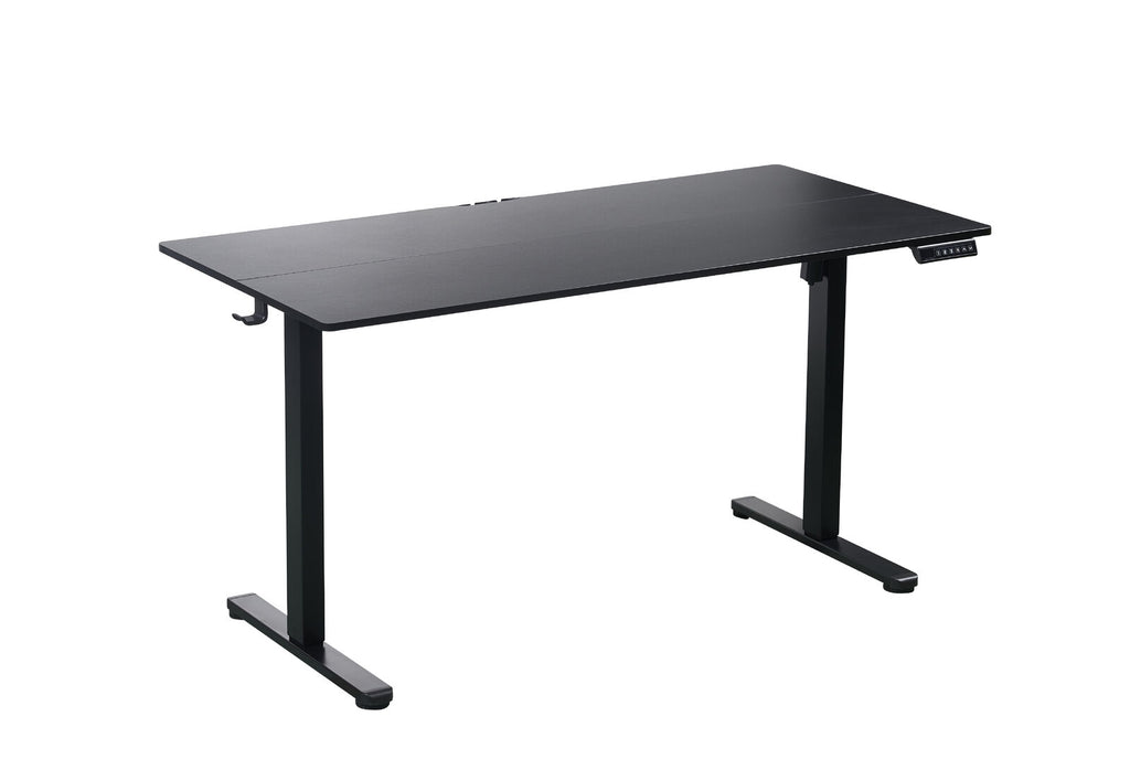 Ergonomic Kids Study Chair & Adjustable Electric Standing Desk Set – Blue Chair & Black Desk