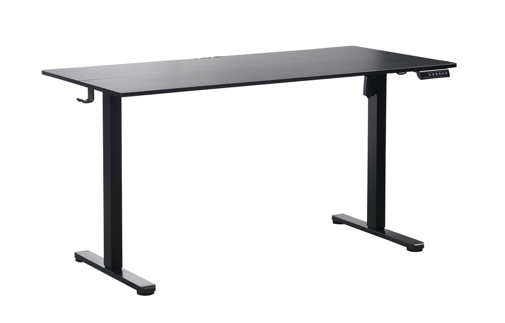 Ergonomic Kids Study Chair & Adjustable Electric Standing Desk Set – Blue Chair & Black Desk