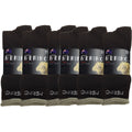 6 Pairs MERINO WOOL SOCKS Mens Heavy Duty Premium Thick Work Socks Cushion BULK - Brown - 6-11
