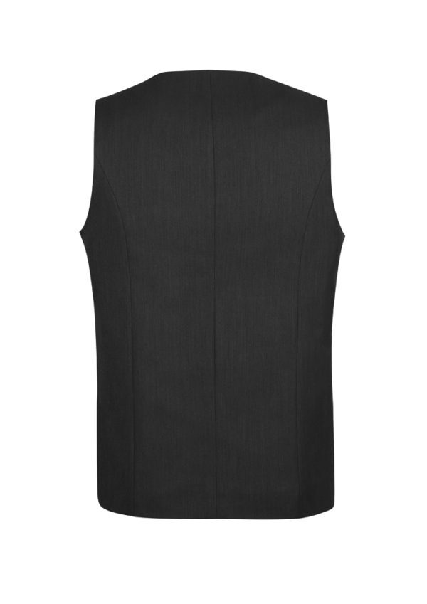 Mens Bamboo Blend Longline Vest Waistcoat w/ Stretch Business Forrnal Dress - Charcoal - 127